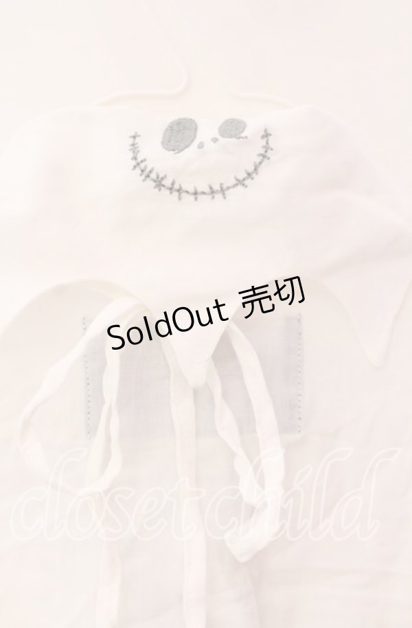 画像4: h.NAOTO / ナイトメアー・ビフォア・クリスマス ブラウス M ホワイト O-25-10-28-094-HN-BL-IG-OS (4)