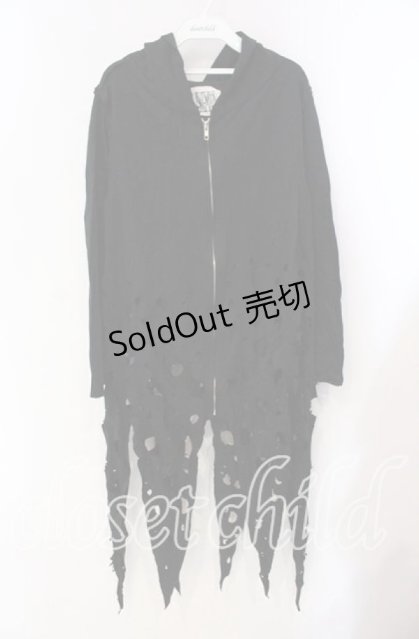 画像1: STIGMATA / クラッシュダメージパーカー  ブラック O-25-10-28-096-GO-TO-IG-OS (1)