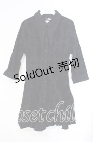 画像: KILL STAR / Vanda Flocked Collar Dress ドレス  ブラック O-25-10-28-097-SL-OP-IG-OS