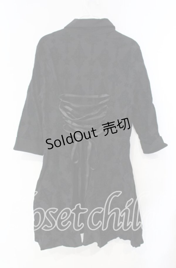 画像3: KILL STAR / Vanda Flocked Collar Dress ドレス  ブラック O-25-10-28-097-SL-OP-IG-OS (3)