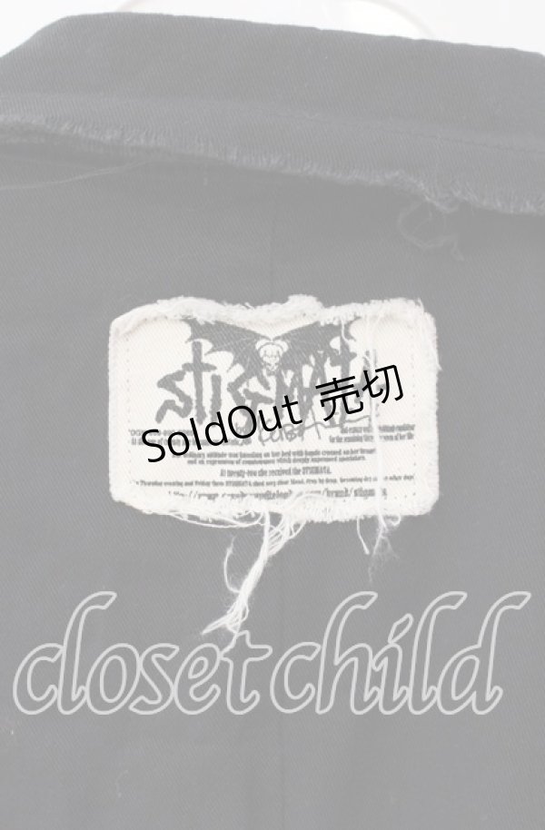 画像4: STIGMATA / ランダムシャツワンピース  ブラック O-25-10-28-098-GO-OP-IG-OS (4)