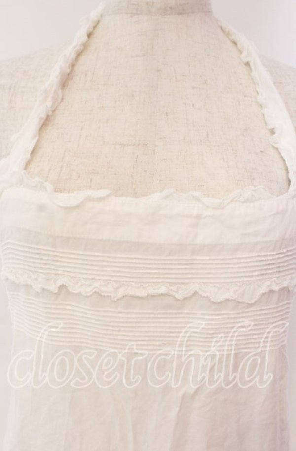 画像2: PINK HOUSE / ポケット付きタックエプロン  シロ O-25-10-28-010-LO-OP-IG-OS (2)