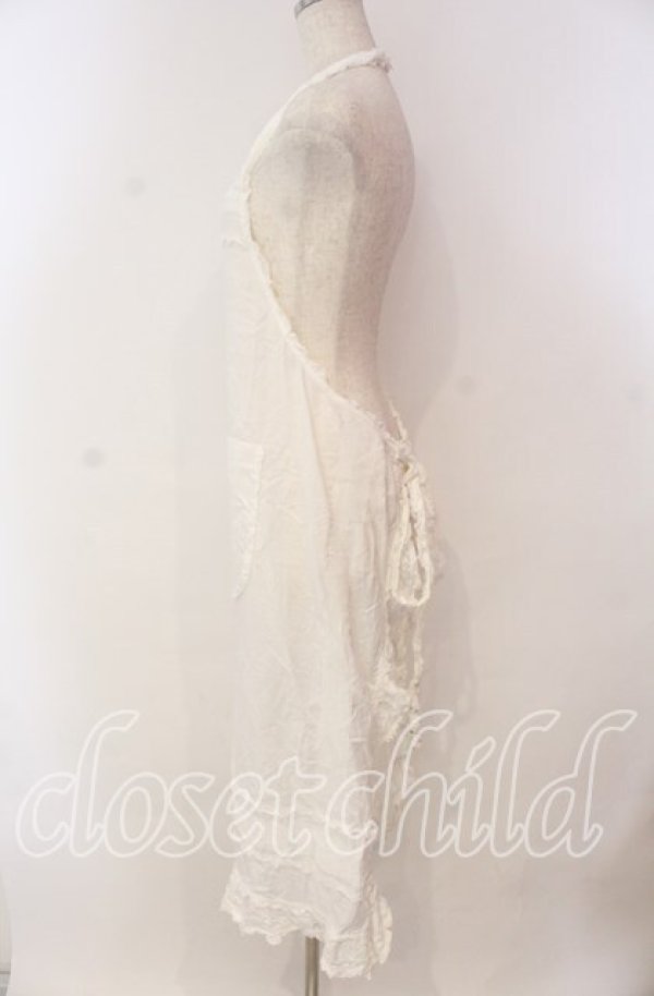 画像4: PINK HOUSE / ポケット付きタックエプロン  シロ O-25-10-28-010-LO-OP-IG-OS (4)