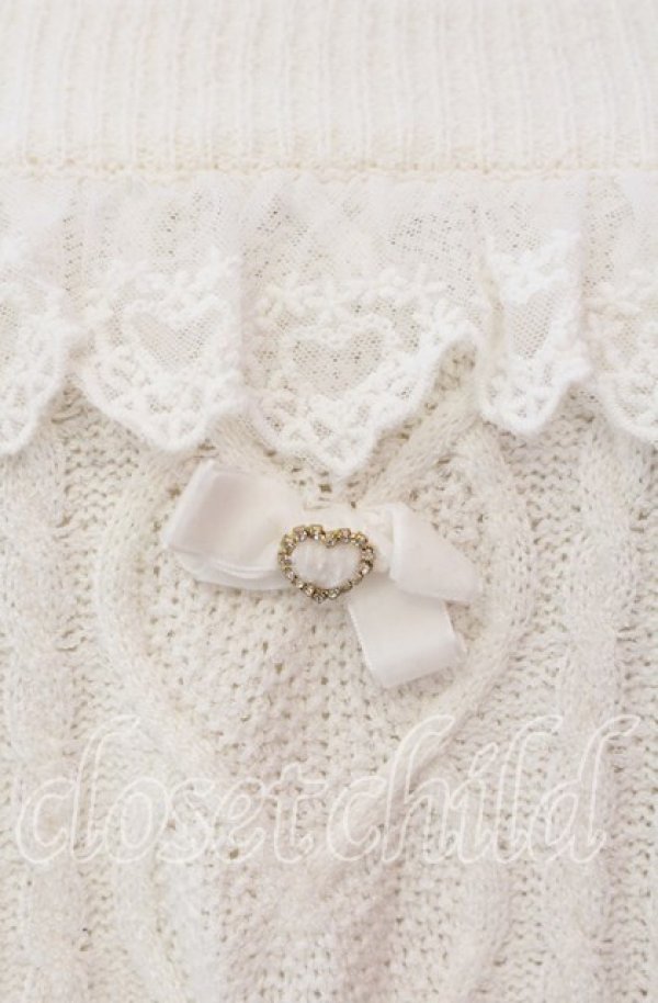 画像2: LIZ LISA / レースアップスリーブオフショルニット  オフ O-25-10-28-012-LO-TO-IG-OS (2)