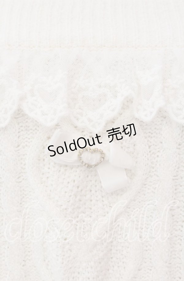 画像2: LIZ LISA / レースアップスリーブオフショルニット  オフ O-25-10-28-012-LO-TO-IG-OS (2)