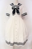 画像1: La Vie en Rose（海外ロリィタ） / セーラーワンピース M シロ×ネイビー O-25-10-28-016-LO-OP-IG-OS (1)