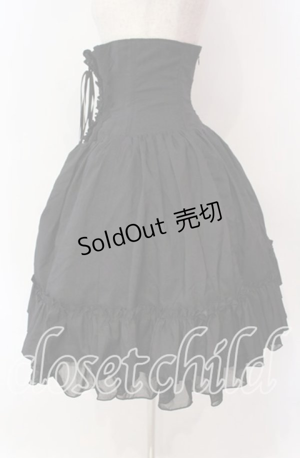 画像3: ATELIER PIERROT / バッスルコルセットスカート  ブラック O-25-10-28-018-EL-SK-IG-OS (3)