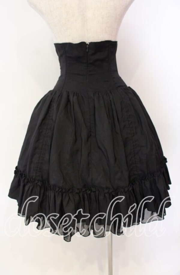 画像4: ATELIER PIERROT / バッスルコルセットスカート  ブラック O-25-10-28-018-EL-SK-IG-OS (4)