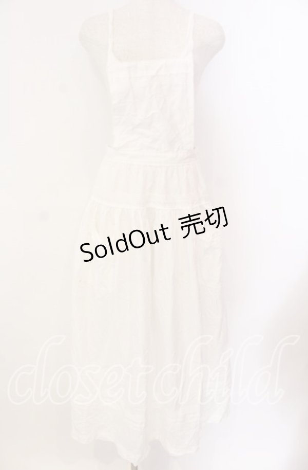 画像1: WONDERFUL WORLD / タックエプロン  シロ O-25-10-28-019-LO-OP-IG-OS (1)