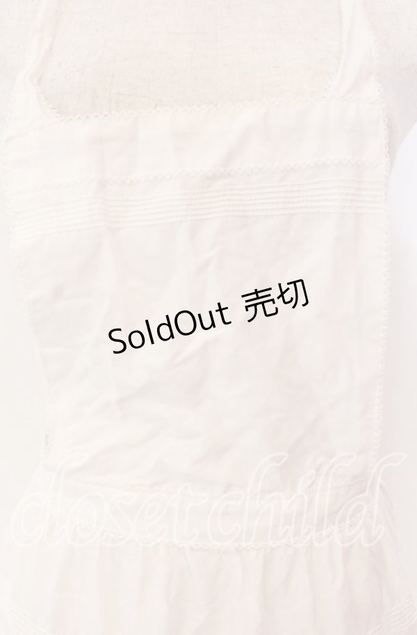 画像2: WONDERFUL WORLD / タックエプロン  シロ O-25-10-28-019-LO-OP-IG-OS (2)