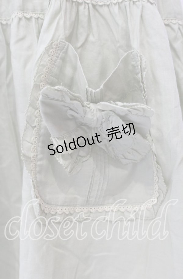 画像2: PINK HOUSE / スカラップ刺繍フリルタブリエ  ミント O-25-10-28-021-LO-SK-IG-OS (2)