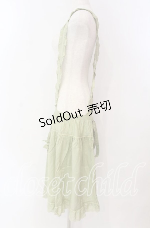 画像3: PINK HOUSE / スカラップ刺繍フリルタブリエ  ミント O-25-10-28-021-LO-SK-IG-OS (3)