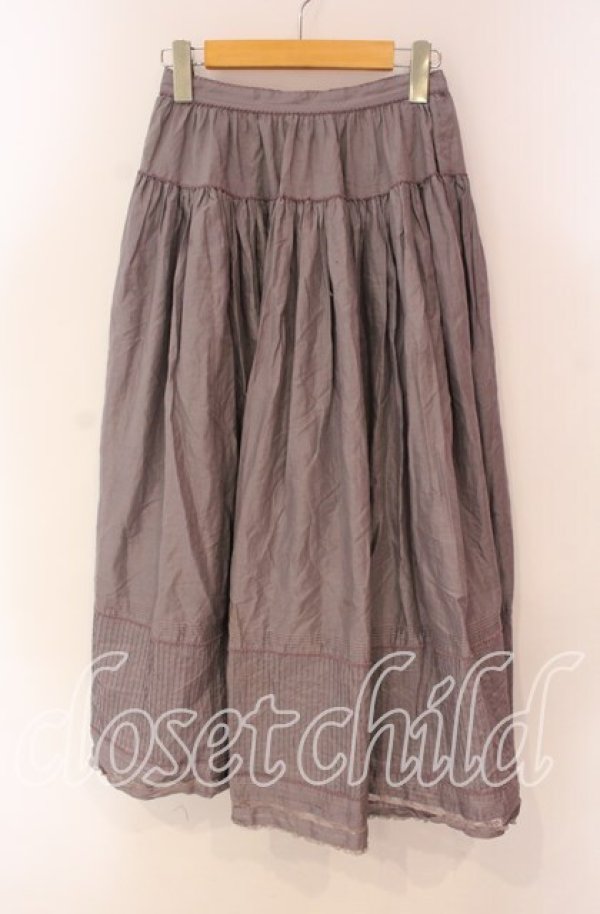 画像1: WONDERFUL WORLD / 裾タックエプロン  ラベンダー O-25-10-28-022-LO-SK-IG-OS (1)