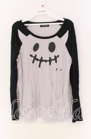 画像: PEACE NOW / エビィちゃんラグランカットソー M ラベンダー×ブラック O-25-10-29-035-PU-TO-IG-OS