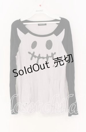 画像: PEACE NOW / エビィちゃんラグランカットソー M ラベンダー×ブラック O-25-10-29-035-PU-TO-IG-OS