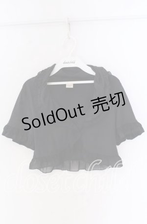 画像: axes femme / シフォンフリルボレロ  クロ O-25-10-29-039-AX-TO-IG-OS