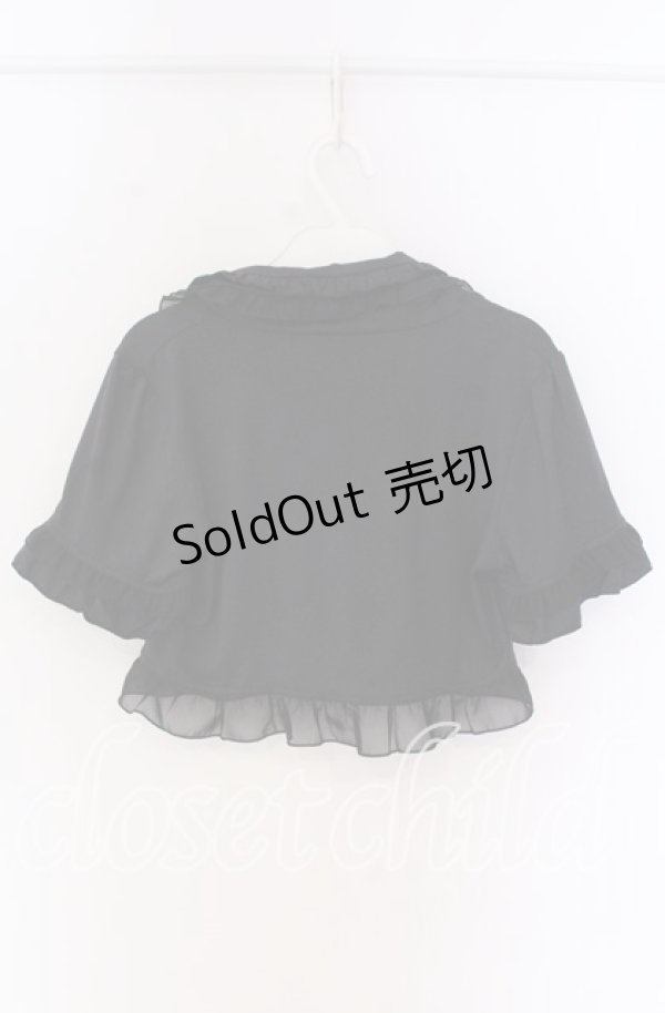 画像3: axes femme / シフォンフリルボレロ  クロ O-25-10-29-039-AX-TO-IG-OS (3)