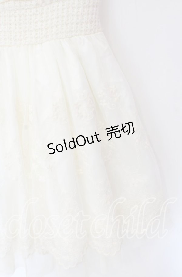 画像3: LIZ LISA / ワッフルニットチュールワンピース  アイボリー O-25-10-29-041-LO-OP-IG-OS (3)