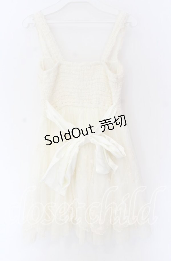 画像4: LIZ LISA / ワッフルニットチュールワンピース  アイボリー O-25-10-29-041-LO-OP-IG-OS (4)