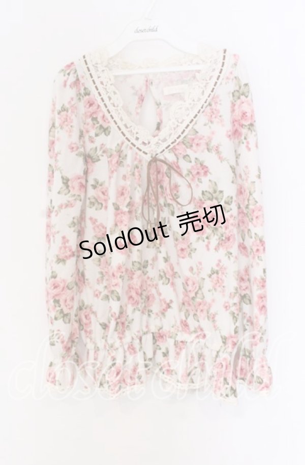 画像1: LIZ LISA / 花柄起毛チュニック  オフ×ピンク O-25-10-29-042-LO-TO-IG-OS (1)