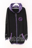 画像1: NieR Clothing / 【和泉つばす×NieR】 DOUBLE ZIP PARKA パーカー  ブラック×パープル O-25-10-29-044-PU-TO-IG-OS (1)