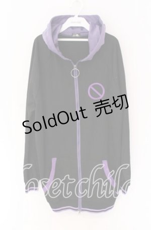 画像: NieR Clothing / 【和泉つばす×NieR】 DOUBLE ZIP PARKA パーカー  ブラック×パープル O-25-10-29-044-PU-TO-IG-OS