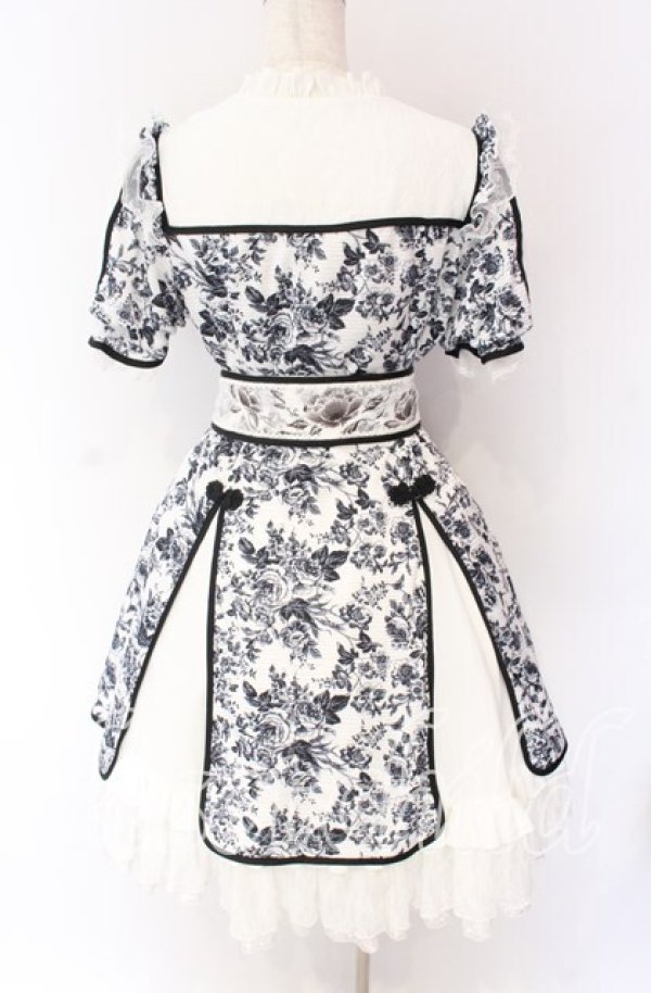 画像3: Hoshibako Works / 青華磁 ショートワンピース M シロ×クロ O-25-10-29-046-LO-OP-OW-OS (3)