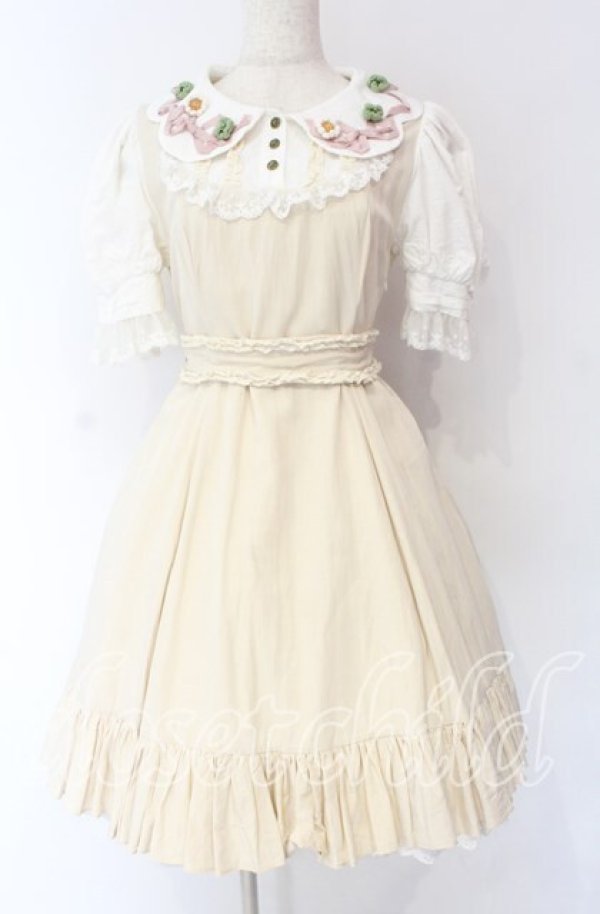 画像1: 星箱works / 四つ葉のクローバーワンピース  ベージュ O-25-10-29-048-PU-OP-OW-OS (1)