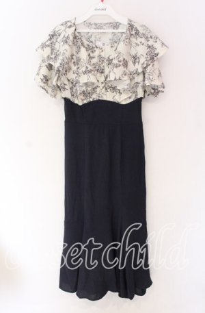 画像: axes femme / ハイウエストドッキングワンピース  ネイビー O-25-10-29-051-AX-OP-IG-OS