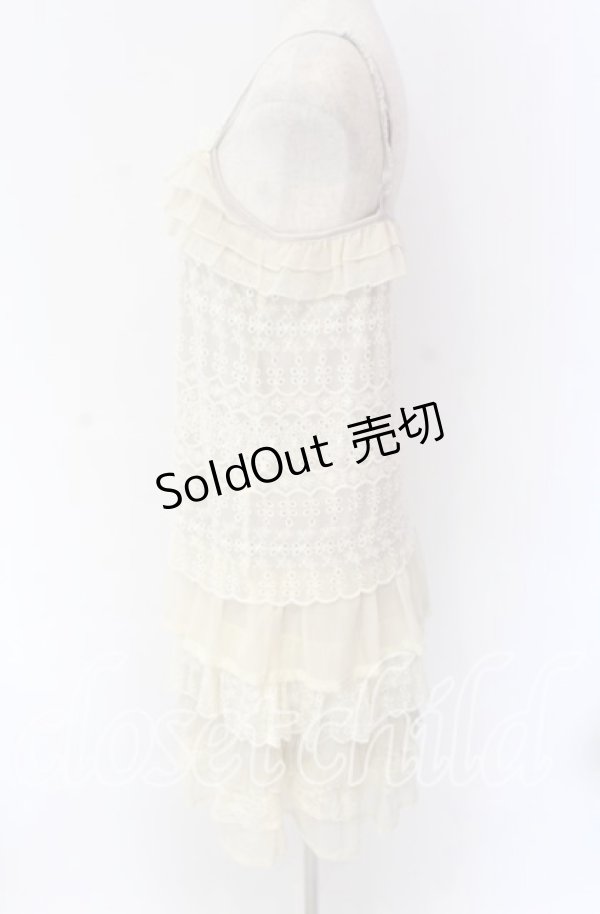 画像3: axes femme / レースティアードキャミワンピース  ベージュ O-25-10-29-053-AX-TO-IG-OS (3)