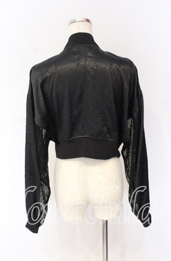 画像3: Qutie Frash / ミリタリーメッシュショートブルゾン  ブラック O-25-10-29-007-QU-JA-IG-OS (3)