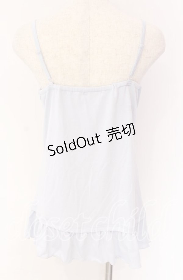 画像2: axes femme / ストライプビッグリボンキャミ  サックス O-25-10-29-056-AX-TO-IG-OS (2)