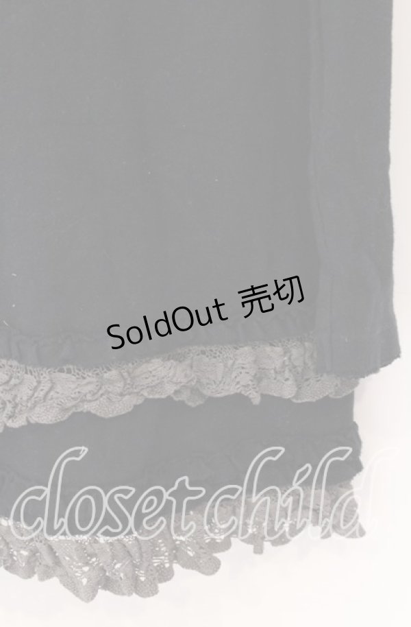 画像2: PINK HOUSE / 裾レースカットソー  クロ O-25-10-29-057-LO-TO-IG-OS (2)