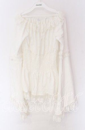 画像: Triple fortune / シャーリングブラウス(長袖) M ホワイト O-25-10-29-058-EL-BL-IG-OS