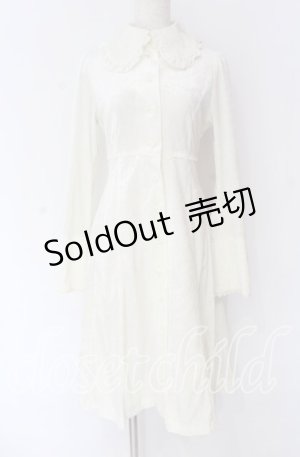 画像: PEACE NOW / クラッシュベロア丸襟ワンピース M アイボリー O-25-10-29-059-PU-OP-IG-OS