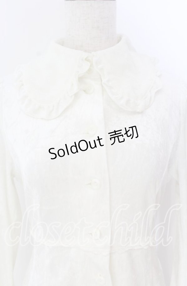 画像2: PEACE NOW / クラッシュベロア丸襟ワンピース M アイボリー O-25-10-29-059-PU-OP-IG-OS (2)