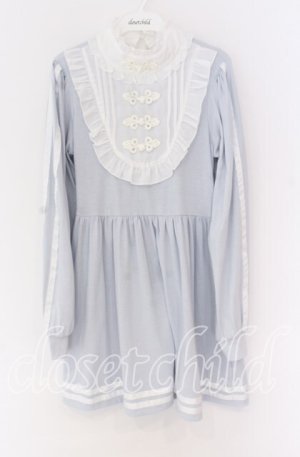 画像: Jamieエーエヌケー / チャイナジャージワンピース M サックス O-25-10-29-062-LO-OP-OW-OS