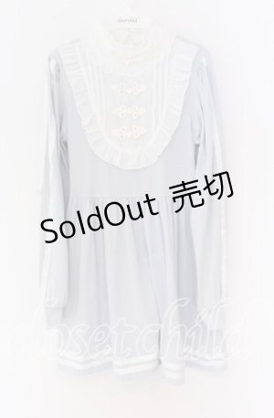 画像: 【SALE】Jamieエーエヌケー / チャイナジャージワンピース M サックス O-25-10-29-062-LO-OP-OW-ZT372