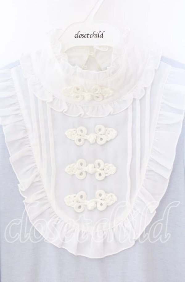 画像2: Jamieエーエヌケー / チャイナジャージワンピース M サックス O-25-10-29-062-LO-OP-OW-OS (2)