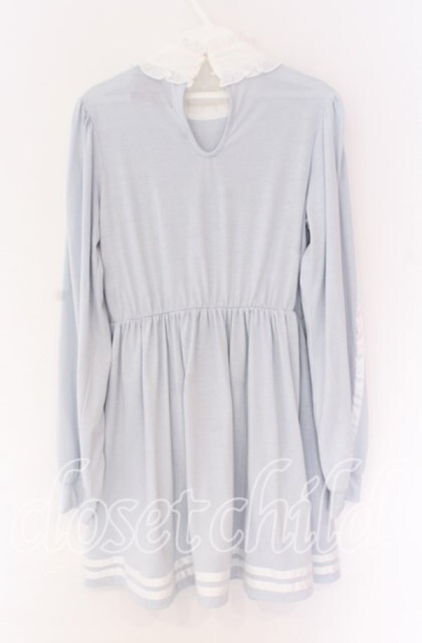 画像3: Jamieエーエヌケー / チャイナジャージワンピース M サックス O-25-10-29-062-LO-OP-OW-OS (3)