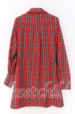 画像2: Jamie エーエヌケー / ネクタイチェックワンピース M アカ O-25-10-29-063-LO-OP-OW-OS (2)