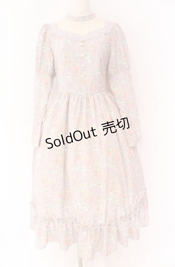 画像1: 【SALE】Kurumi Collaboration / KRハナジゴスリーブワンピース M ラベンダー O-25-10-29-068-LO-OP-IG-ZT249 (1)