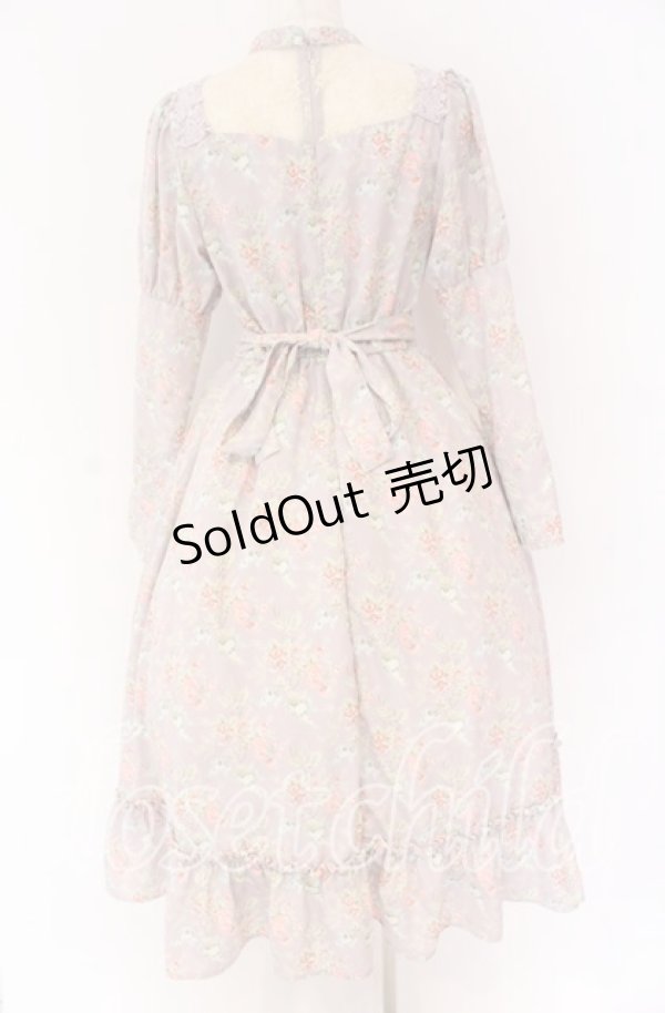画像3: 【SALE】Kurumi Collaboration / KRハナジゴスリーブワンピース M ラベンダー O-25-10-29-068-LO-OP-IG-ZT249 (3)