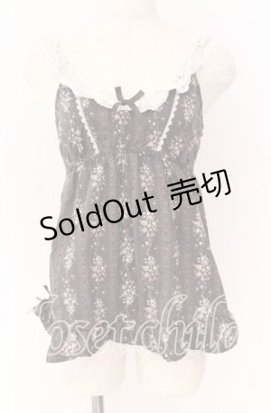 画像: Kurumi Collaboration / Fairy's Bouquet ヴィンテージローズシリーズベビードール M クロ O-25-10-29-069-LO-TO-IG-OS