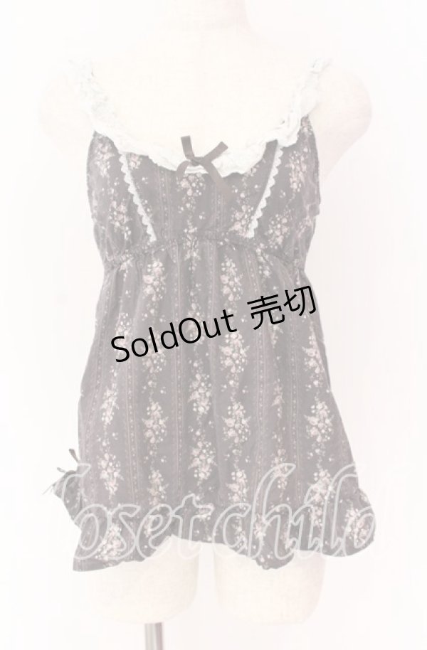 画像1: Kurumi Collaboration / Fairy's Bouquet ヴィンテージローズシリーズベビードール M クロ O-25-10-29-069-LO-TO-IG-OS (1)