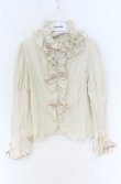 画像1: metamorphose / 共フリルブラウス（マトンスリーブ）  ベージュ O-25-10-29-071-ME-BL-IG-OS (1)
