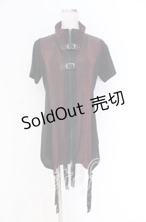 画像: Qutie Frash / アーム付きZIPカーデ  レッド×ブラック O-25-10-29-073-QU-TO-IG-ZT538