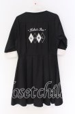画像3: HELL CAT PUNKS / バイカラーシャツワンピース  ブラック×ホワイト O-25-10-29-075-PU-OP-IG-OS (3)