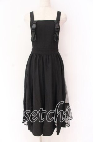 画像: Jamie エーエヌケー / 胸バックルジャンパースカート  クロ O-25-10-29-076-LO-OP-IG-OS