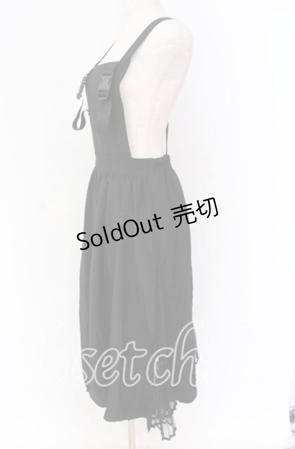 画像2: Jamie エーエヌケー / 胸バックルジャンパースカート  クロ O-25-10-29-076-LO-OP-IG-OS (2)